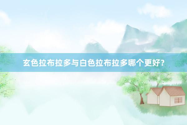 玄色拉布拉多与白色拉布拉多哪个更好？